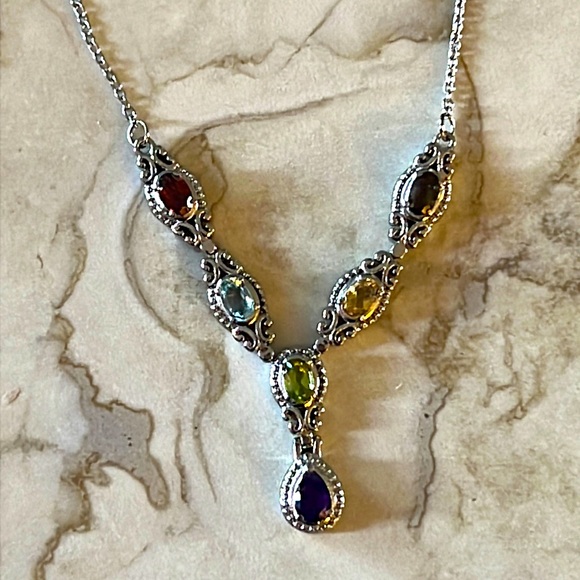 Multi Gemstone Necklace - Picture 1 of 4